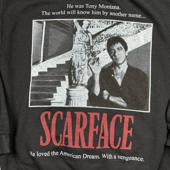 Scarface Sweatshirt Womens Small Classic American Movie Loungewear Graphic Basic - Picture 5 of 5